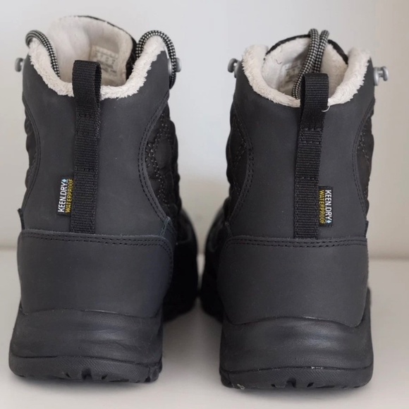 KEEN Terradora 2 Wintry Waterproof Snow Boot Black Womens 7 Faux Fur - Picture 4 of 6